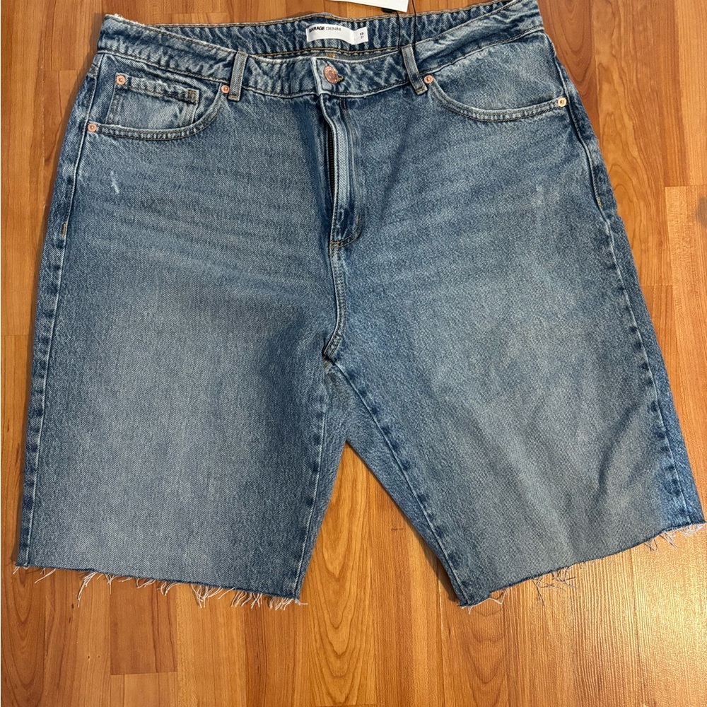 Garage Denim Blue Cutoff Shorts